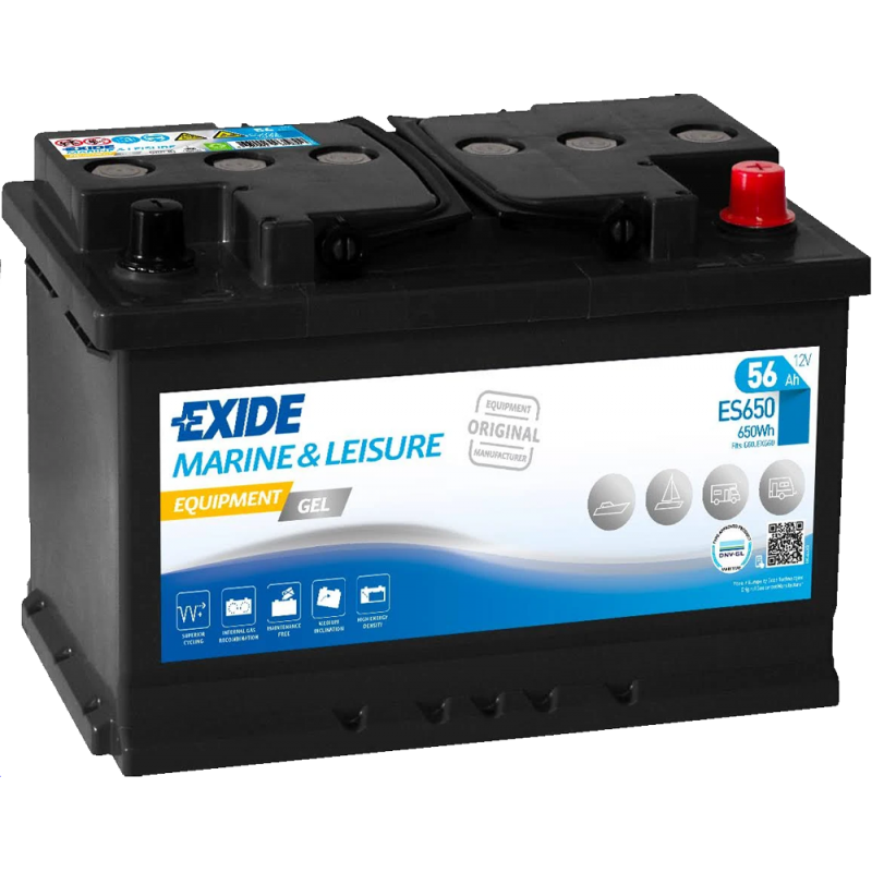EXIDE GEL ES650 - Batterie Bateau - Batteries selection